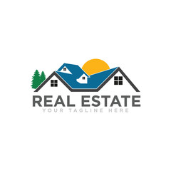 Real Estate Logo Design Vector Template