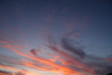 sunset in the sky