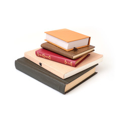 Stack of books isolated on a white background