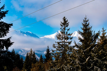 clouds over the mountains