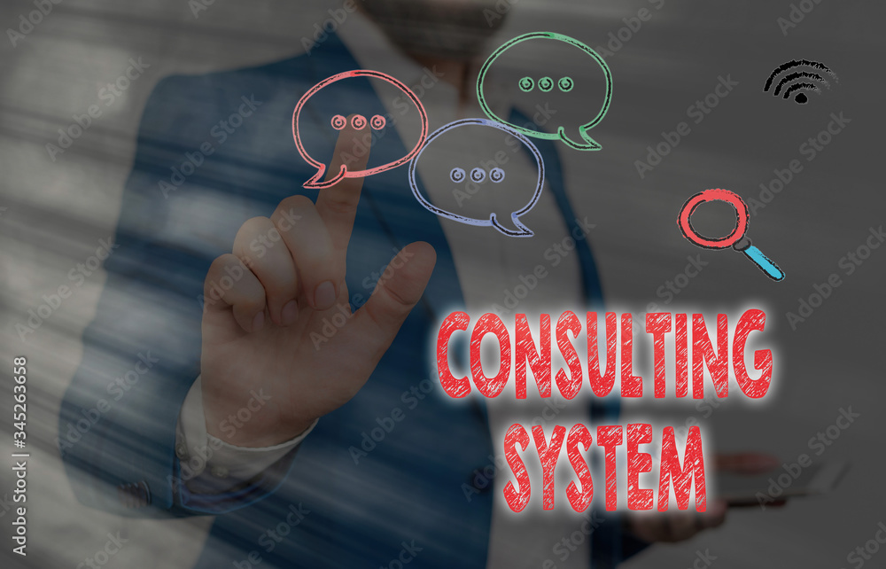 Poster text sign showing consulting system. business photo text helping firms improve process adequacy and 