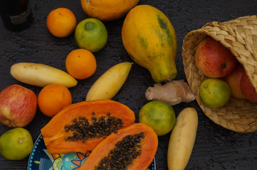 many fruits dropped from the basket
