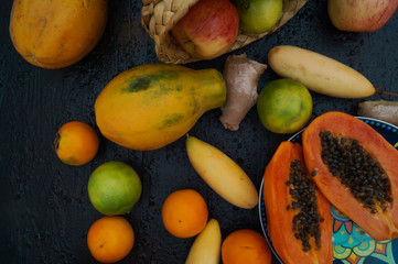 many fruits dropped from the basket