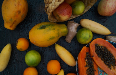 many fruits dropped from the basket