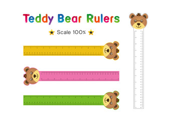 ulers Inch and metric rulers Vector isolated set