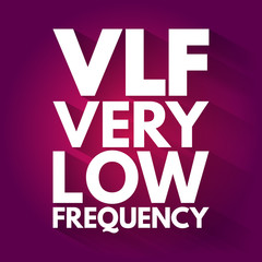 VLF - Very Low Frequency acronym, technology concept background