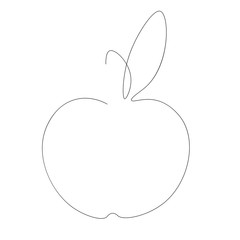 Apple fruit icon or logo, vector illustration