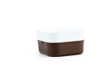 lunchbox isolated on a white background. Copy space