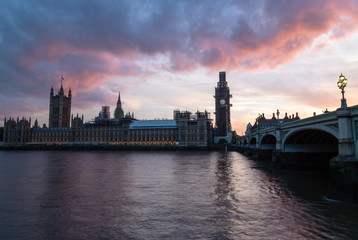 Obraz premium Houses of Parliament, Palace of Westminster, London, UK