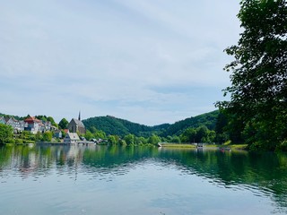 Fototapeta premium lake and mountains