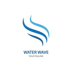 Fototapeta na wymiar Water wave Logo