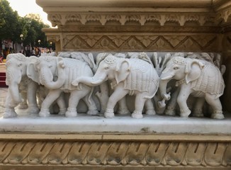 Jabalpur, Madhya Pradesh/India : November 23, 2019 - Sculpture of an Elephant at Pisanhari Ki...