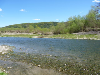 River stream on a lovely spring sunny day