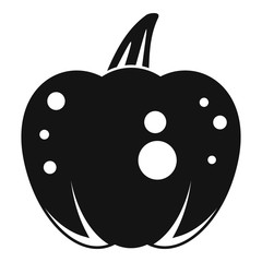 Fear pumpkin icon. Simple illustration of fear pumpkin vector icon for web design isolated on white background