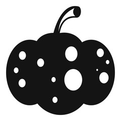 October pumpkin icon. Simple illustration of october pumpkin vector icon for web design isolated on white background