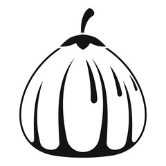 Harvest pumpkin icon. Simple illustration of harvest pumpkin vector icon for web design isolated on white background