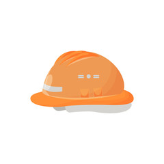 Hardhat cartoon vector illustration. Personal protective equipment, head wear. Industrial accessory, builder uniform item. Construction accident prevention. Safety helmet isolated on white background