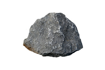 Macro shooting of  limestone rock isolated on white background. © Montree