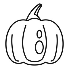 Farm pumpkin icon. Outline farm pumpkin vector icon for web design isolated on white background