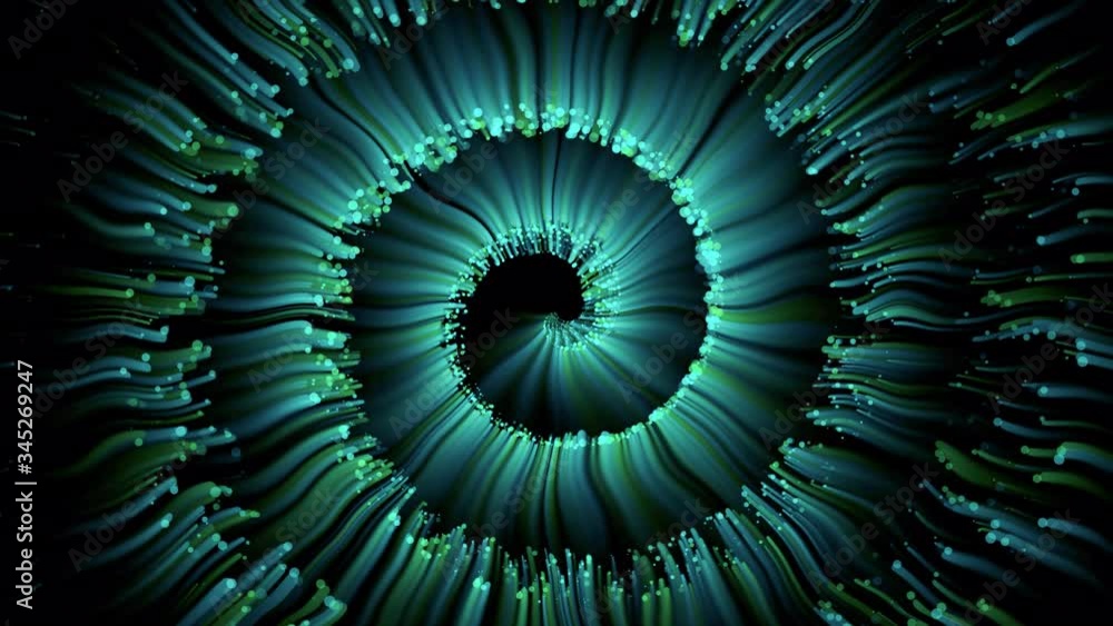 Poster abstract colorful spiral lines.effect color circle dots abstract background.beautiful stream line ou