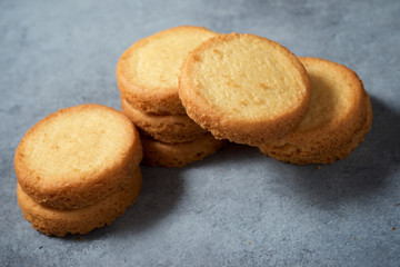 Butter cookies close up