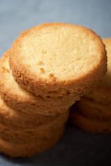 Butter cookies close up