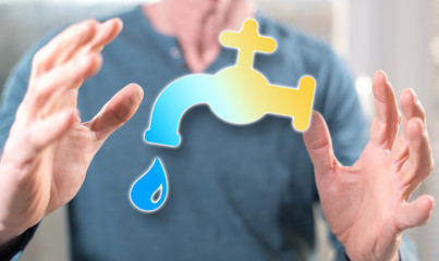 Concept of water leak