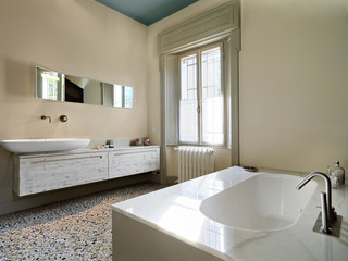 Fototapeta na wymiar interiors of a modern bathroom