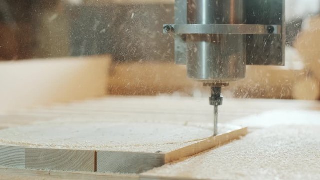 Cutting wood with a CNC milling machines
