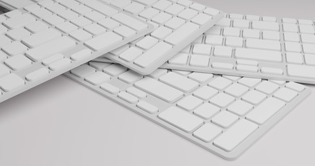 Keyboard computer gray colors style 3D modern illustration hardware wallpaper backgrounds