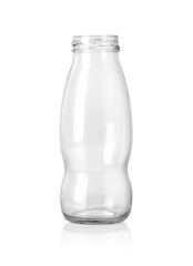 empty glass bottle isolated on white