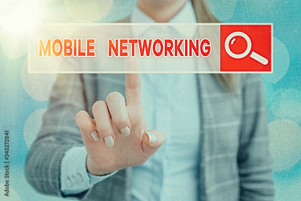 Poster handwriting text writing mobile networking. conceptual photo communication network where the last li