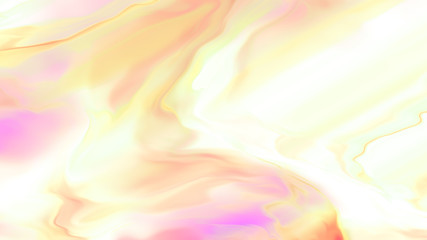 Obraz premium Yellow smooth fluid background. Pastel colors. Watercolor paint effect. Liquid mixture pattern.