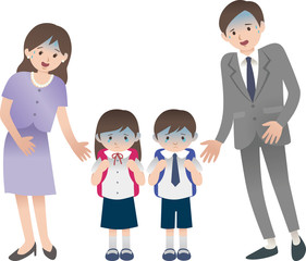 不安を抱える子供たちと、それを心配する親