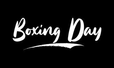 Boxing Day Calligraphy Text For Designs