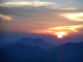 sunset view at Gunung Putri, Bandung, Indonesia