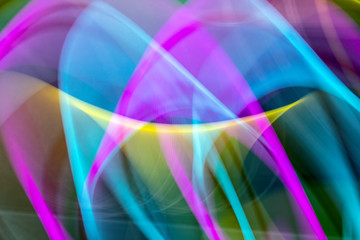 Abstract Neon 80s Style Lines and Swirls For Retro Background Cosmos Rave