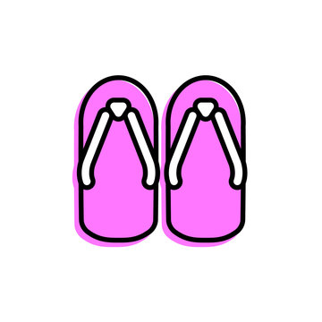 [zori] japanese sandals vector icons