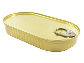 Tin can isolated on white