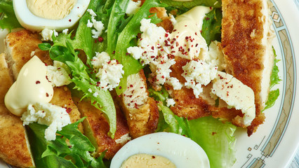 Chicken schnitzel Caesar