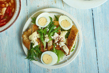 Chicken schnitzel Caesar