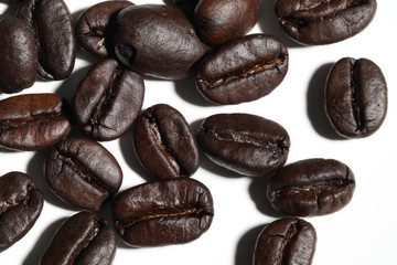 Arabic Dark Coffee Bean Roasted Health Drink Isolated 