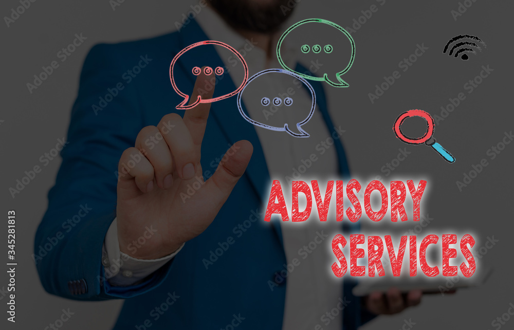 Poster text sign showing advisory services. business photo text support actions and overcome weaknesses in 