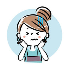 困る　困難　女性