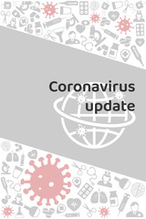 Naklejka premium Coronavirus and medical icon design for web template, brochure, book cover, report
