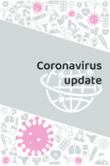 Fototapeta na wymiar Coronavirus and medical icon design for web template, brochure, book cover, report