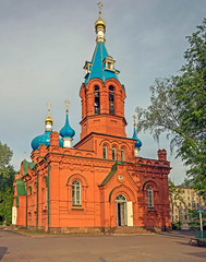 St. Alexander Nevsky church. City of Pskov, Russia. Year of opening - 1809