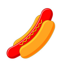 hot dog with mustard