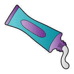 toothpaste vector design. digital hand drawn. halftone texture