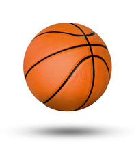 Fototapeta premium Basketball ball over white background.